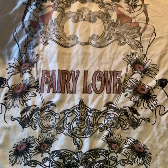 Zara Fairy Love Graphic T-Shirt Size Large - Picture 2 of 7